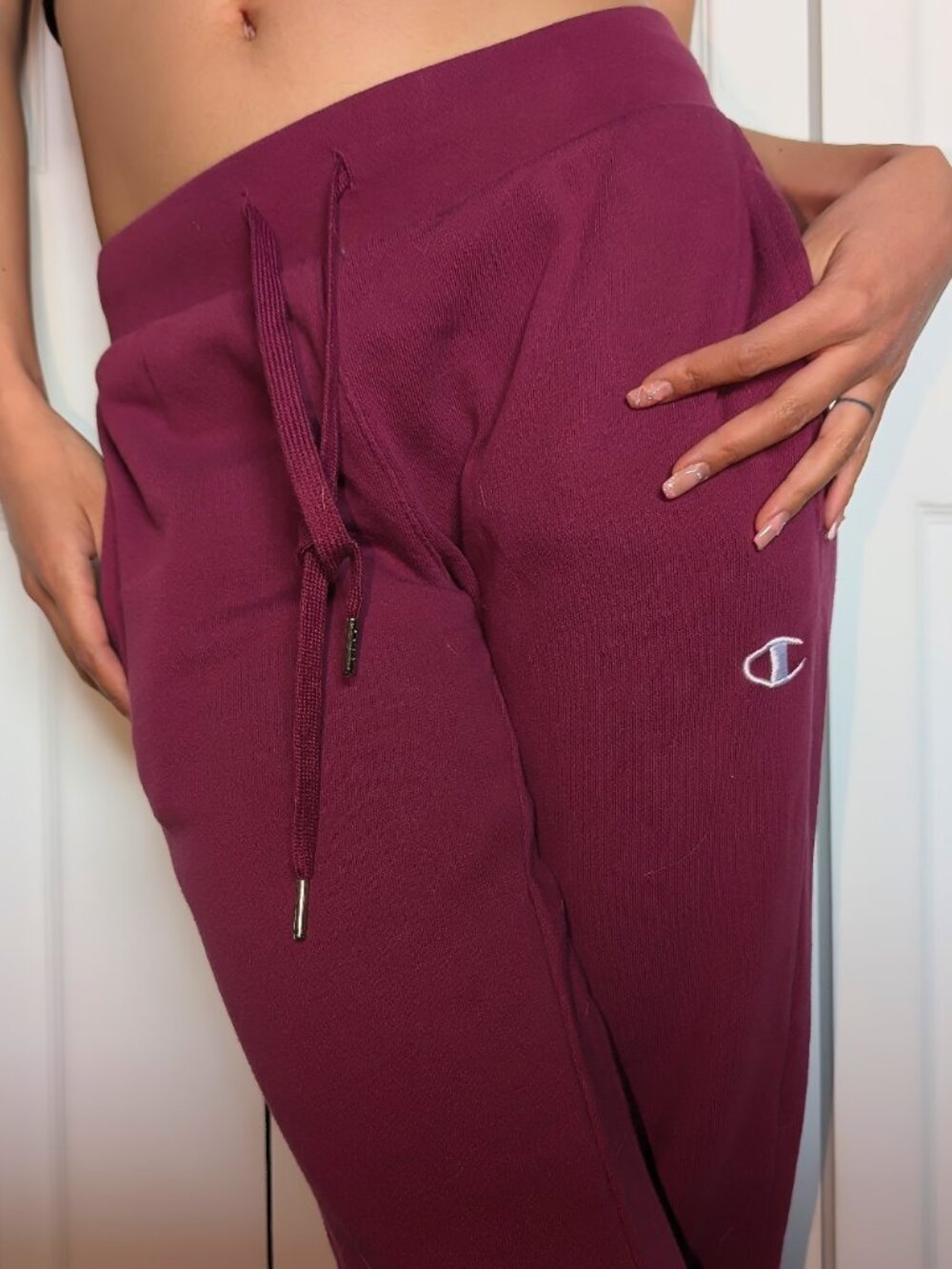 Burgundy Champion Straight Leg Sweatpants